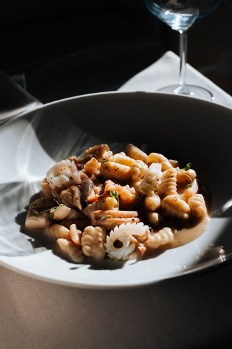CAVATELLO, CREMA DI PATATE E CALAMARETTI
